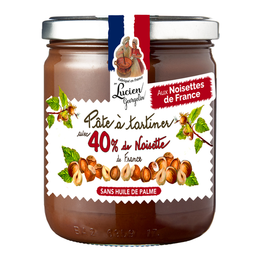 [3330720238191] LUCIEN GEORGELIN Pâte à tartiner 40% de noisette et cacao 400g