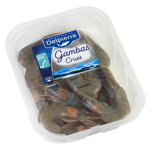 [3336374001778] DELPIERRE Raw King Prawns Size 30/40 400 g