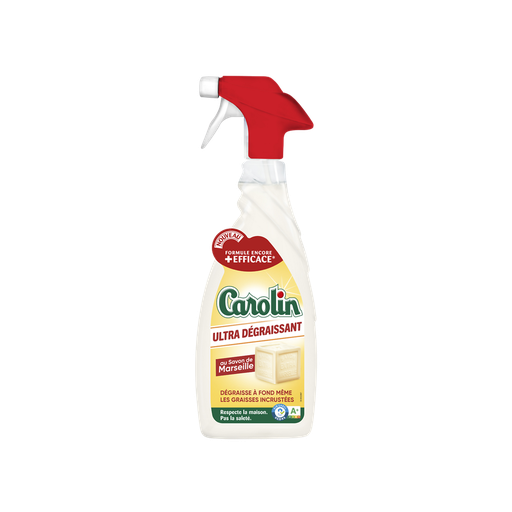 [3346020030823] CAROLIN Nettoyant Ménager Ultra Dégraissant au Savon de Marseille 650 ml
