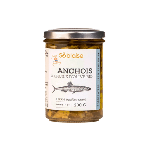[3375160006108] LA SABLAISE Organic Anchovies in Olive Oil 120 g
