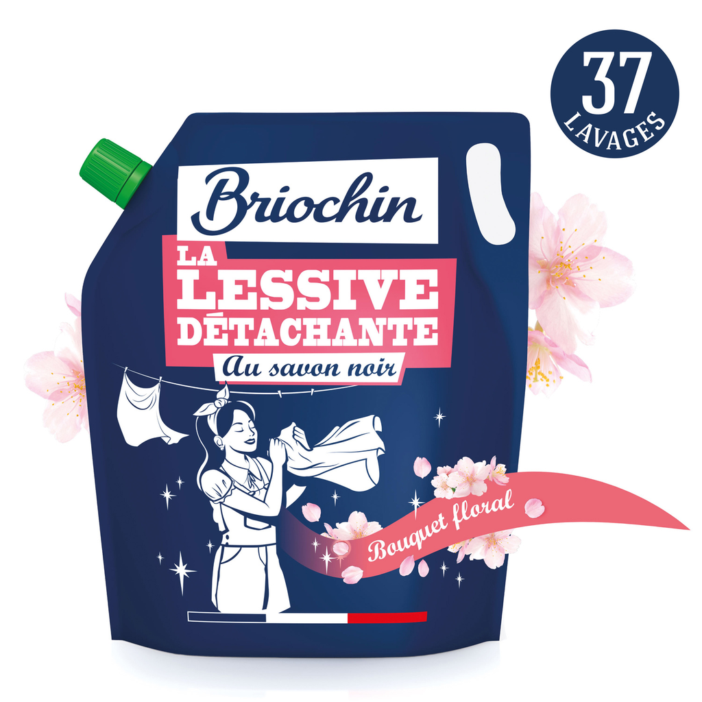 BRIOCHIN Detergente líquido com sabão preto recarga 1,7 L