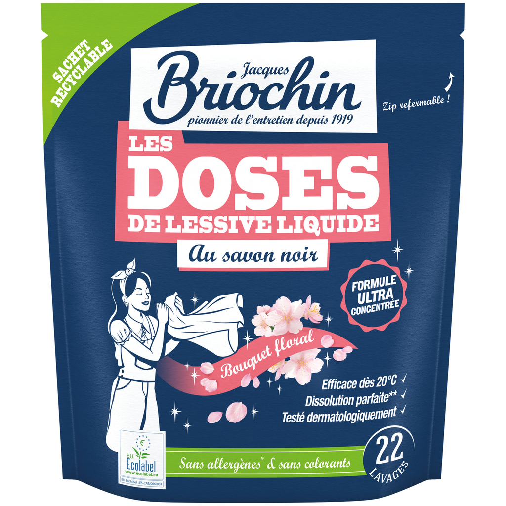BRIOCHIN Liquid Detergent Pods Black Soap Floral Bouquet 337 ml