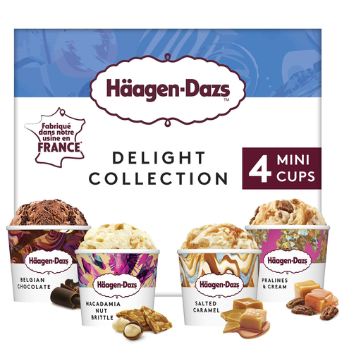 [3415581552119] HAAGEN-DAZS Mini ice cream delight collection 4 pieces 95 ml