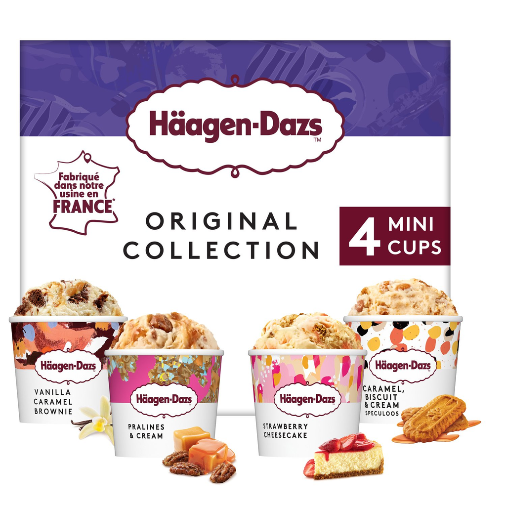HAAGEN-DAZS Mini ice cream original collection 4x95ml