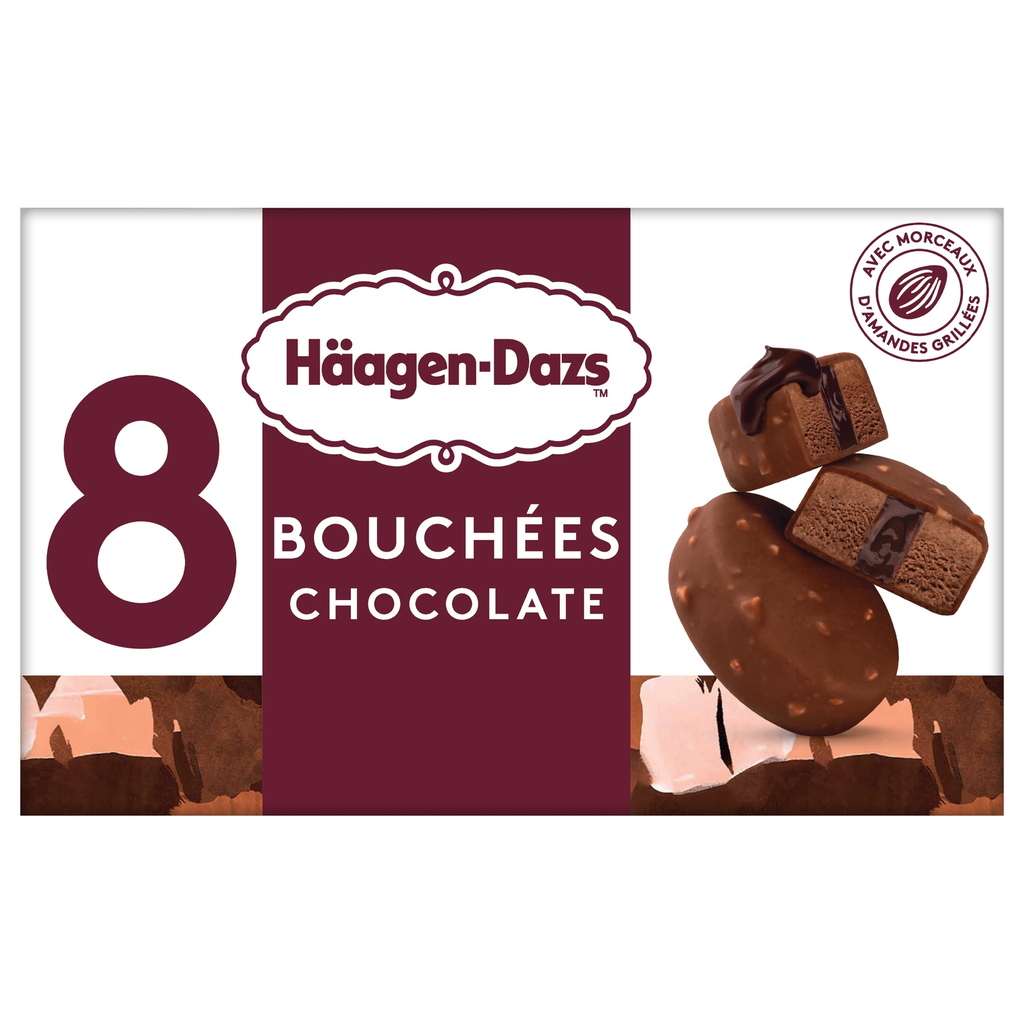 HAAGEN-DAZS Chocolate Ice Cream Bites 8x16ml