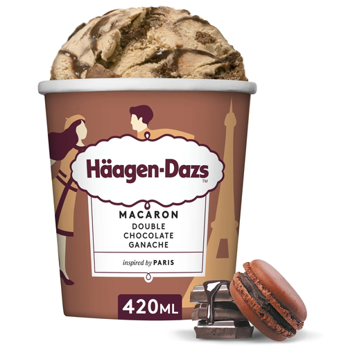[3415583000717] HAAGEN-DAZS Macaron Double Chocolate Ganache Ice Cream 364 g