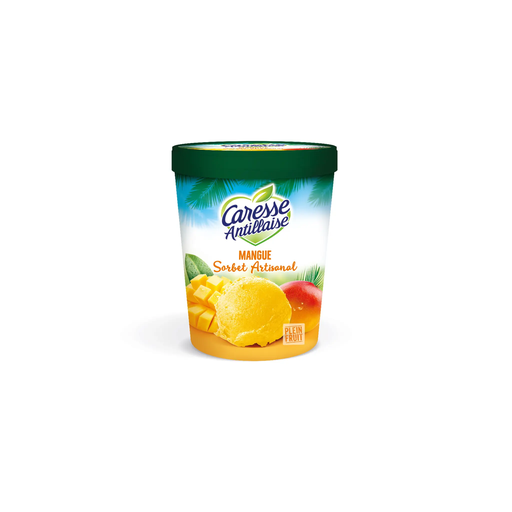 [3433871250101] CARESSE ANTILLAISE Sorbet plein fruit mangue 300 g