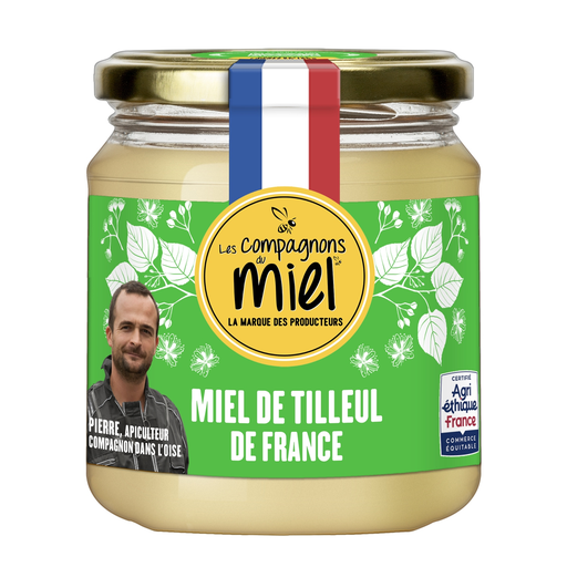 [3445731108422] LES COMPAGNONS DU MIEL Miel de Tilleul de France Crémeux 375 g