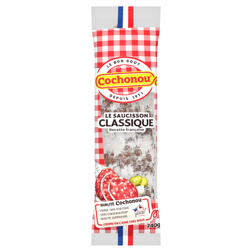 [3449865389344] COCHONOU Saucisson Le Classique French Pork 240 g