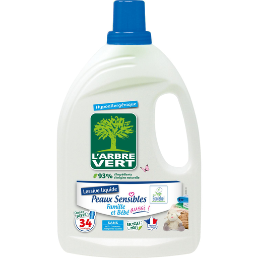 [3450601046278] L'ARBRE VERT Detergente Pieles Sensibles Hipoalergénico 1.53 L