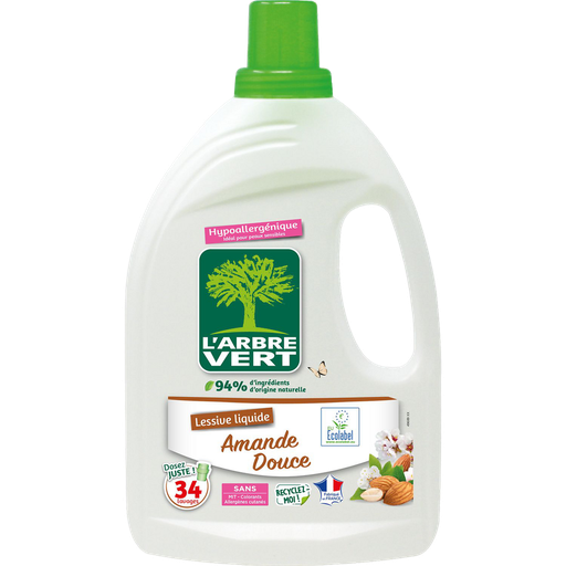 [3450601046315] L'ARBRE VERT Detergente líquido almendra dulce hipoalergénico 1,54 L