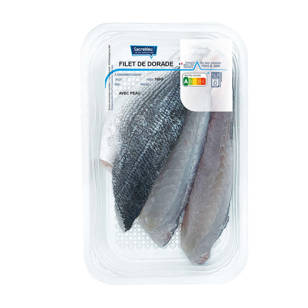 SACREBLEU Filets de Dorade avec Peau sans Arêtes 180 g