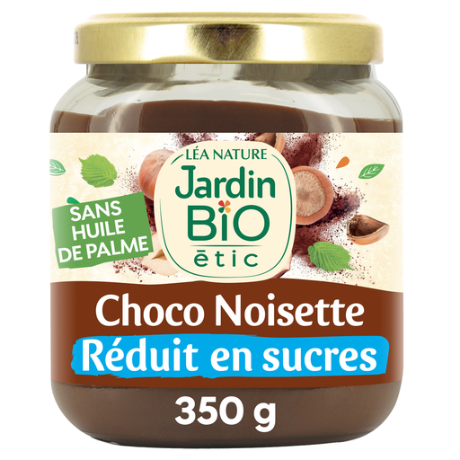 [3456300012422] JARDIN BIO ETIC Creme de barrar chocolate avelã reduzido em açúcares BIO 350 g