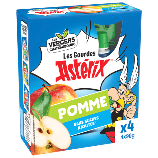 [3486063018164] LES VERGERS DE CHATEAUBOURG Apple Sauce Pouches 4x90g