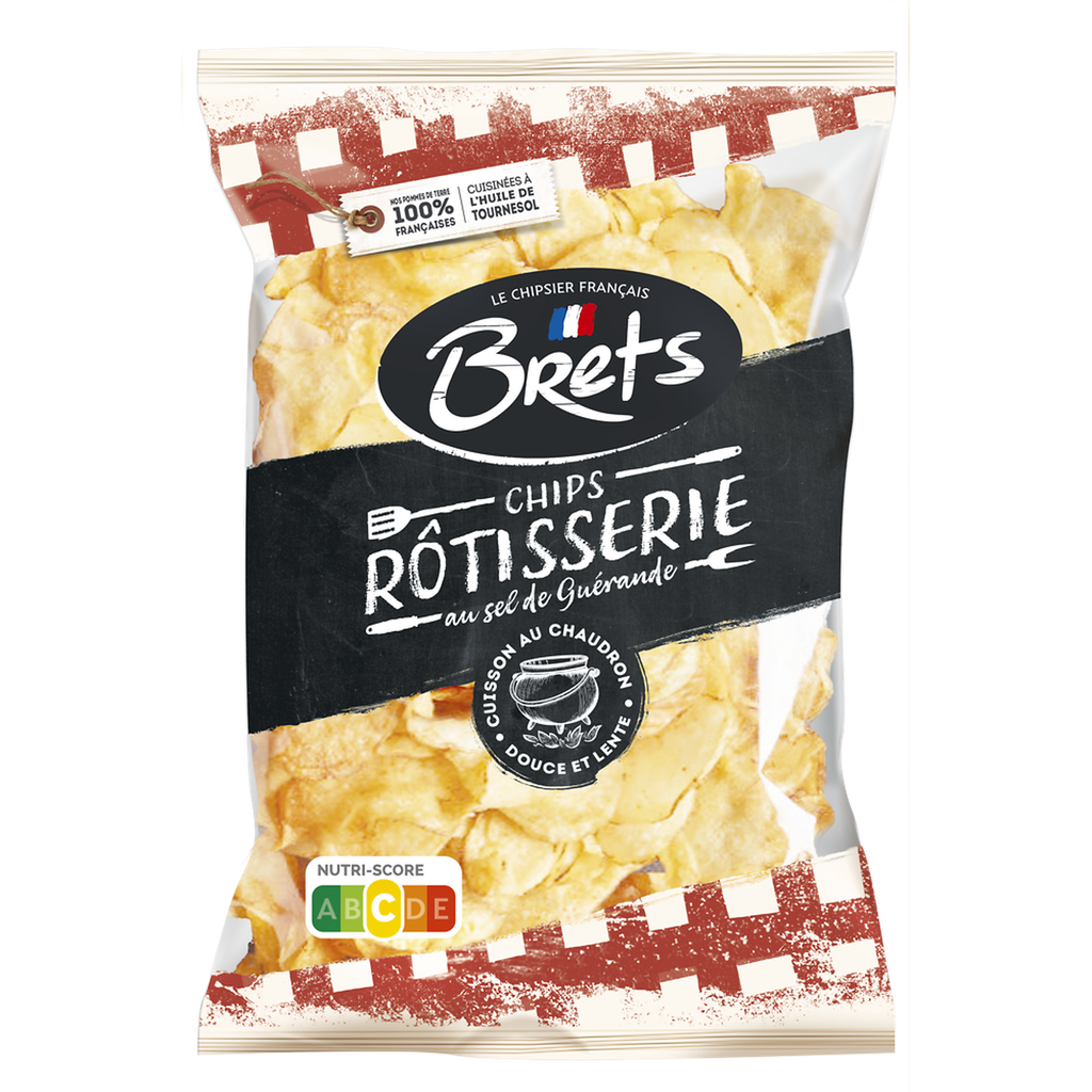 BRETS Rôtisserie Chips with Guérande Salt 120 g
