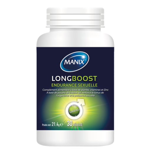 [3532281496809] MANIX Complemento Alimenticio Íntimo Long Boost el bote de 30 comprimidos
