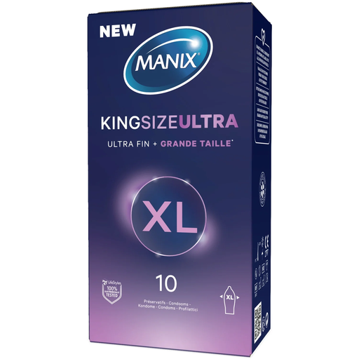 [3532281605508] MANIX King Size Ultra Thin and Large Size Condoms x10