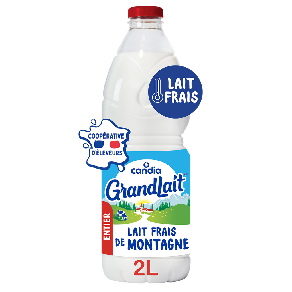 CANDIA Grandlait frais Mountain Whole Fresh Milk 2 L