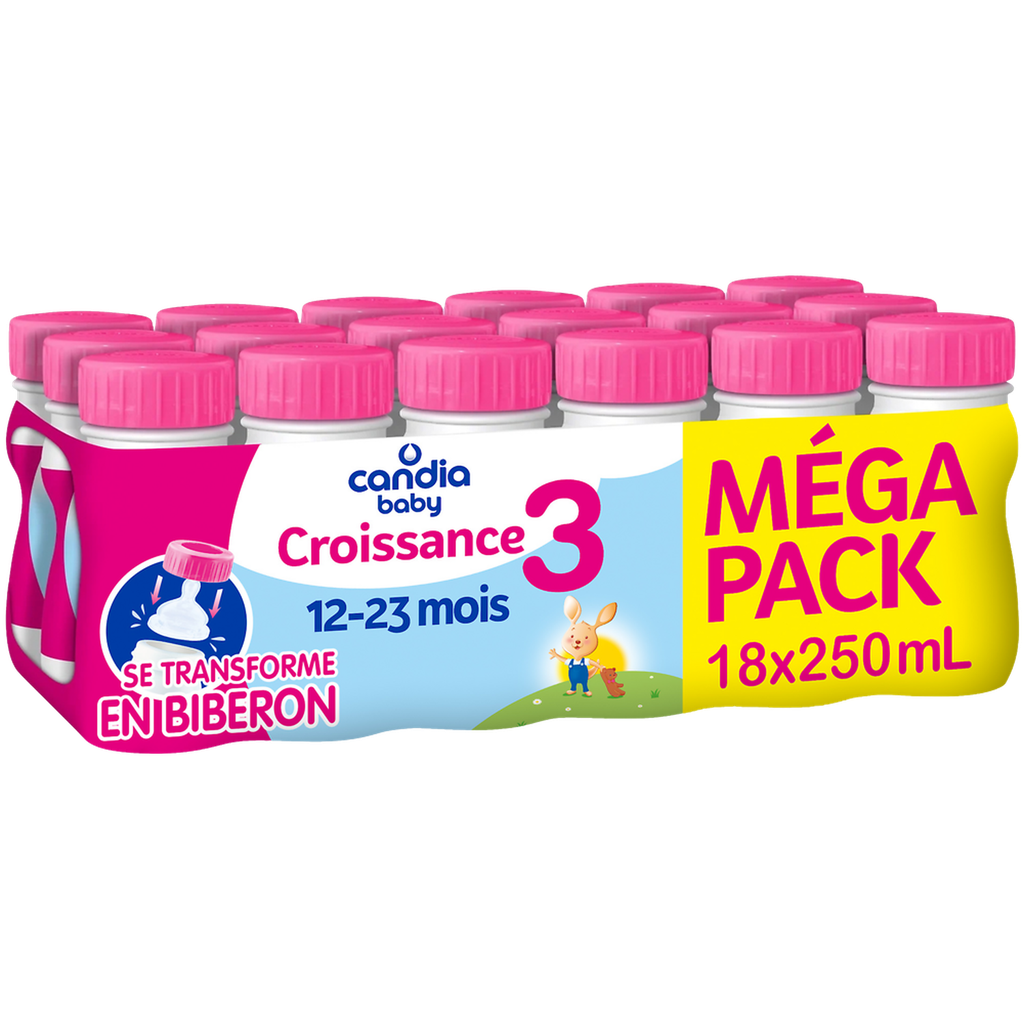 Candia Baby 3 Lait De Croissance Liquide Dès 10 Mois 18X25Cl