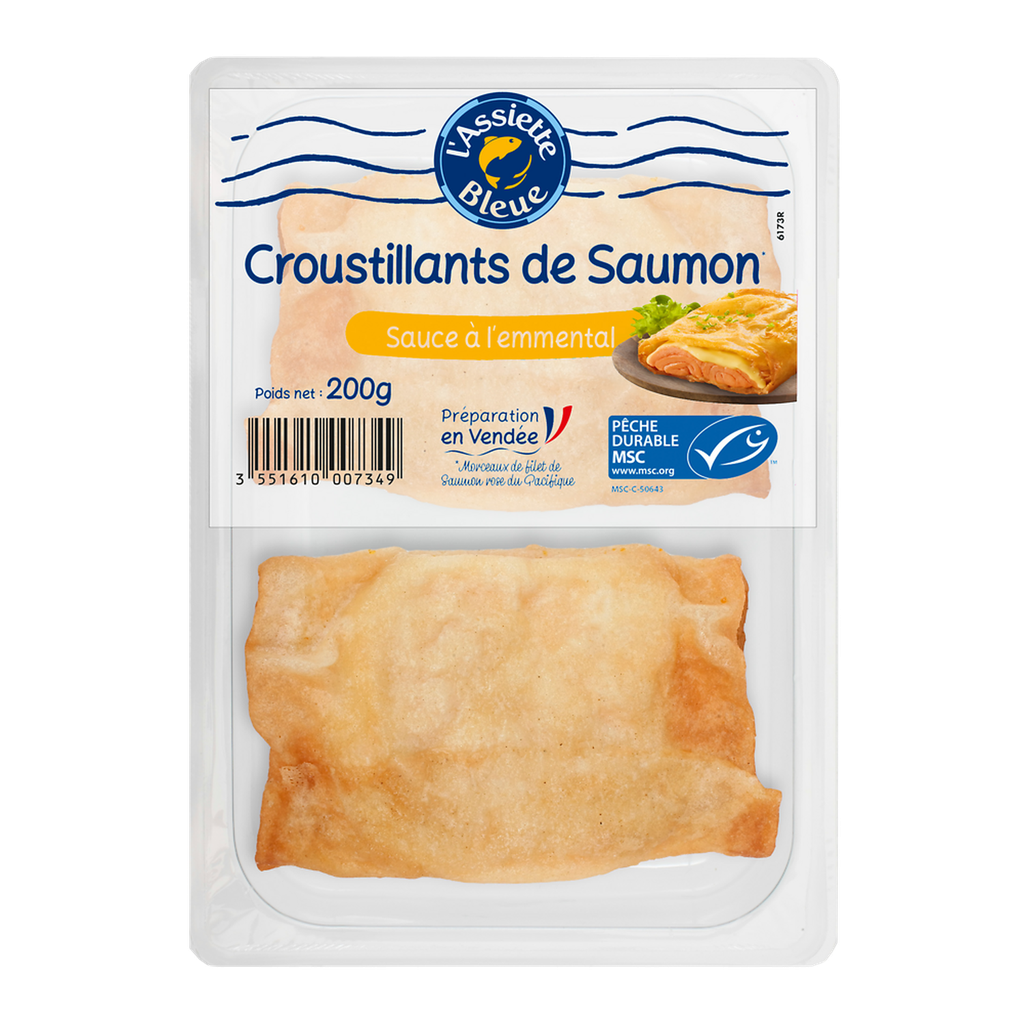 L'ASSIETTE BLEUE Salmon Crispy Parcels with Emmental Sauce 200 g
