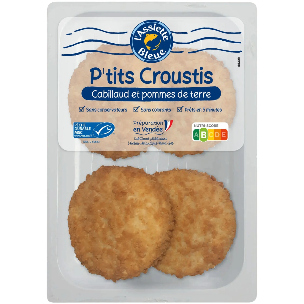 L'ASSIETTE BLEUE P'tits Croustis Cod and Potato 200 g