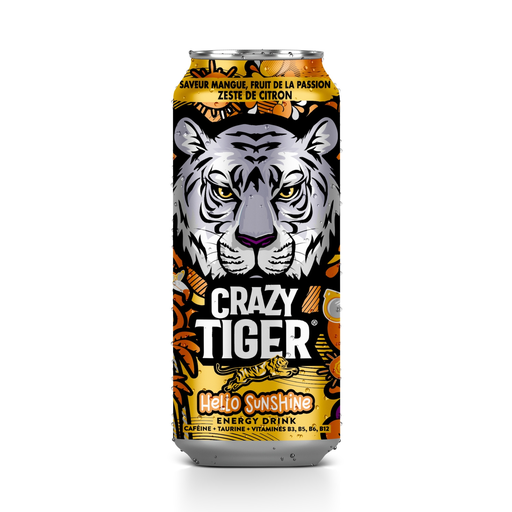 [3551720206571] CRAZY TIGER Mango Passion Fruit and Lemon Energy Drink 50 cl