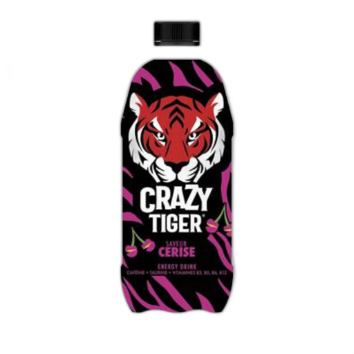 [3551720206823] CRAZY TIGER Taurine energy drink cherry flavor 1 L