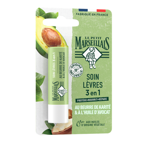 [3574661672373] LE PETIT MARSEILLAIS Lip Balm Protects Nourishes Repairs Shea Butter and Avocado Oil 4.9g
