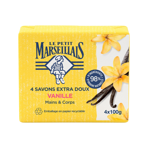 [3574661678368] LE PETIT MARSEILLAIS Vanilla Hand & Body Bar Soap 4x100g