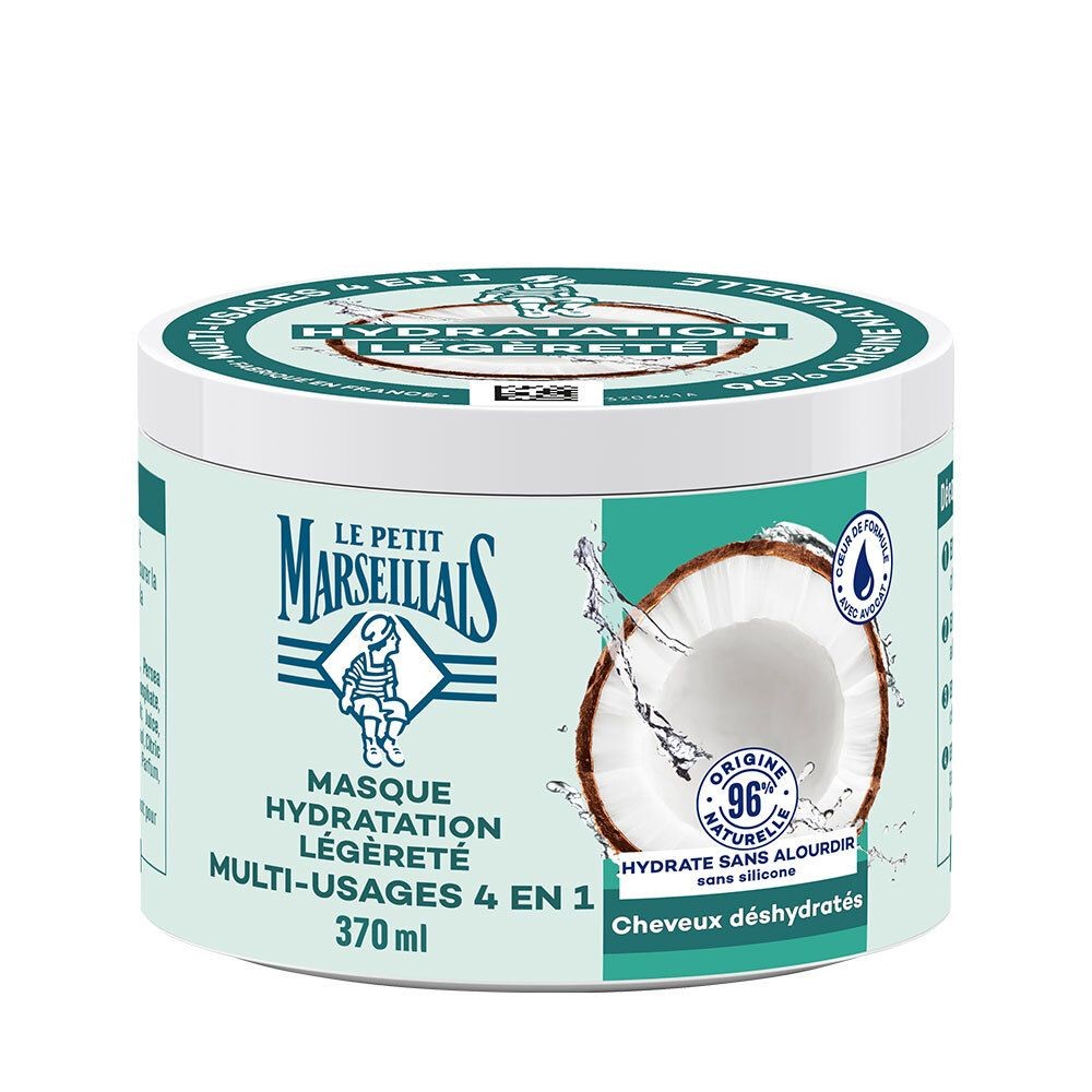 Le Petit Marseillais Masque Soin Capillaire Hydratation Legerete Multi Usage 4En1 370 Ml