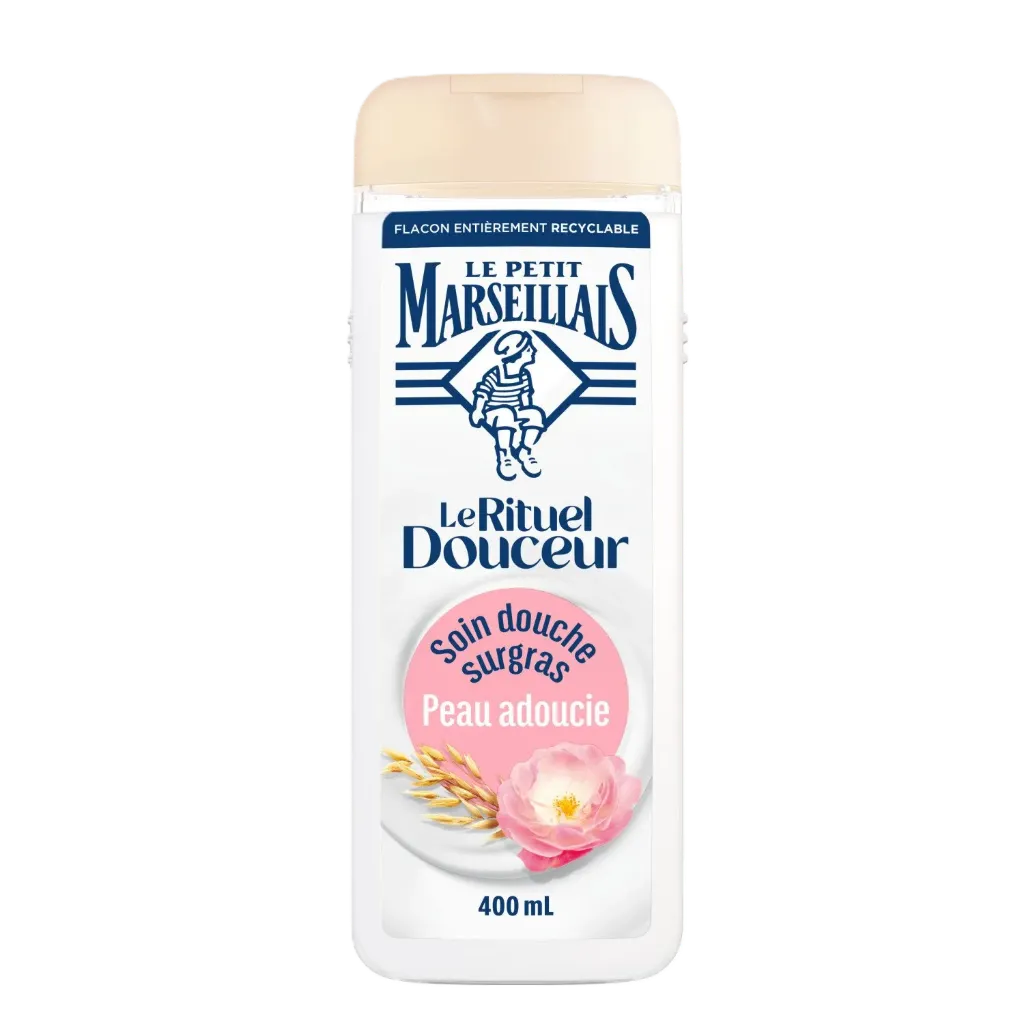 Lpm Soin Douche Surgras Rituel Douceur Lait D'Avoine Et Rose 400 Ml