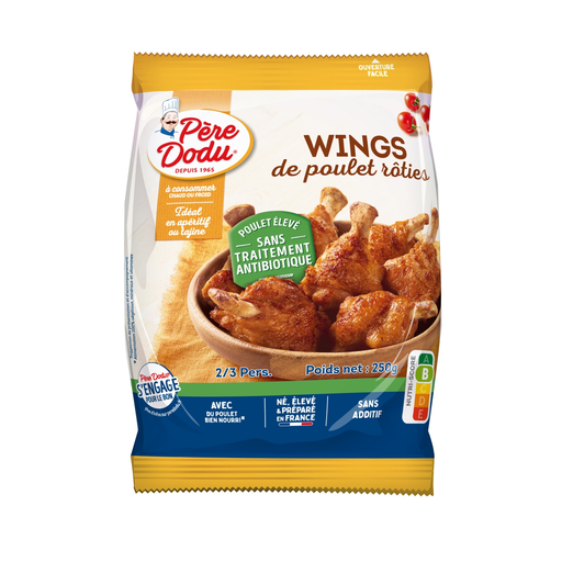 [3596690777720] PERE DODU Roasted Chicken Wings Nature 250 g