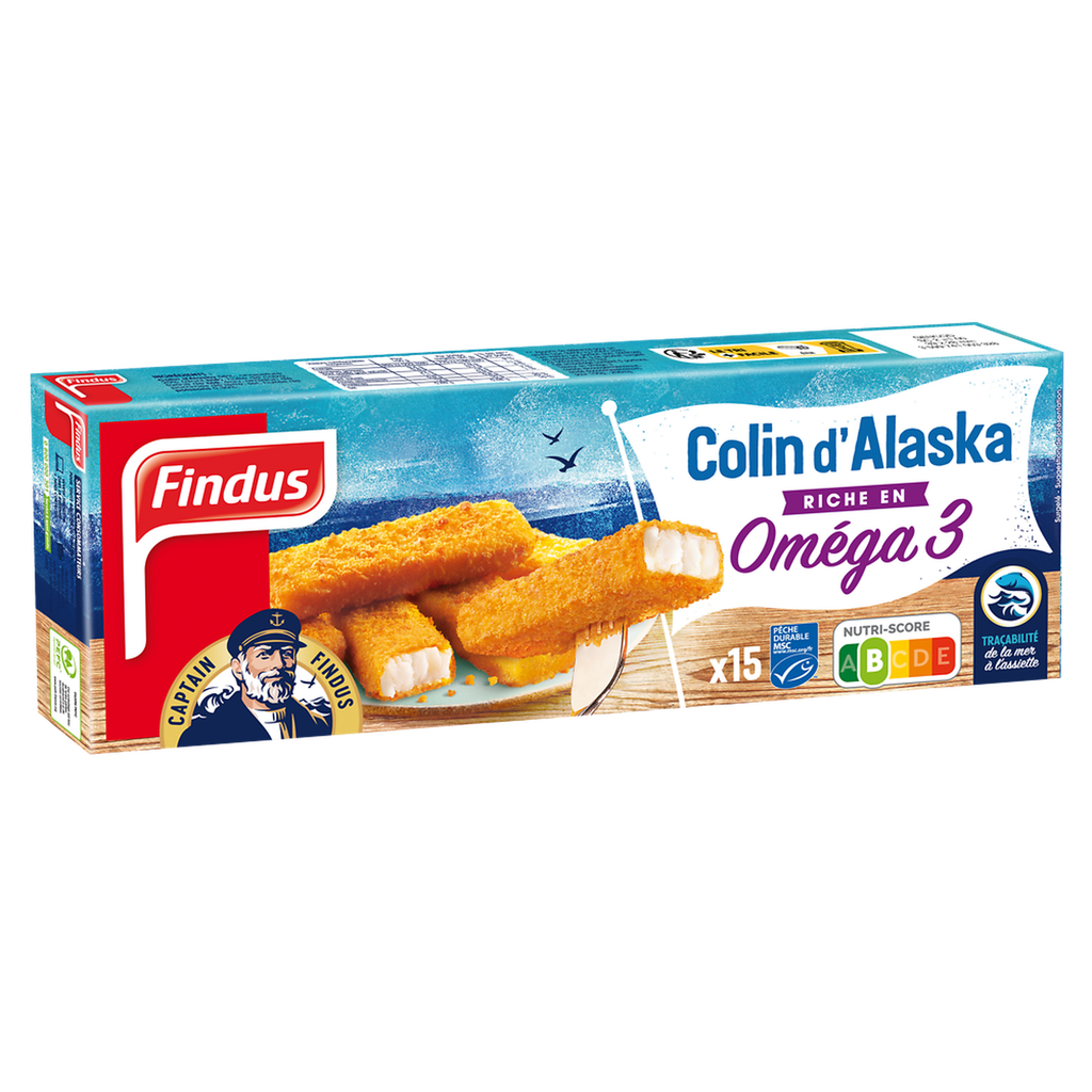 FINDUS 15 Douradinhos de Escamudo do Alasca MSC Qualidade 100% Filete 420 g
