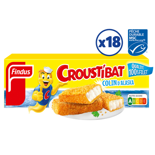[3599741006305] FINDUS Bastoncitos Croustibat abadejo de Alaska 18 unidades 540 g