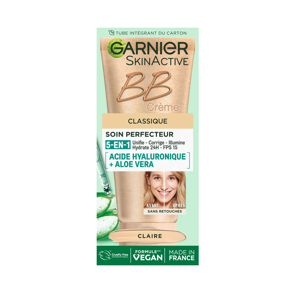 GARNIER SkinActive Creme clássico cuidado aperfeiçoador clara ácido hialurónico e aloé Vera BB 50 ml