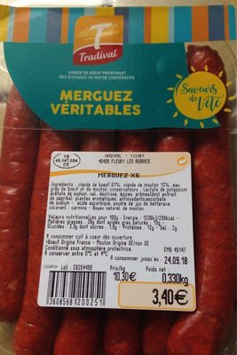 TRADIVAL Merguez 6 piezas 330 g