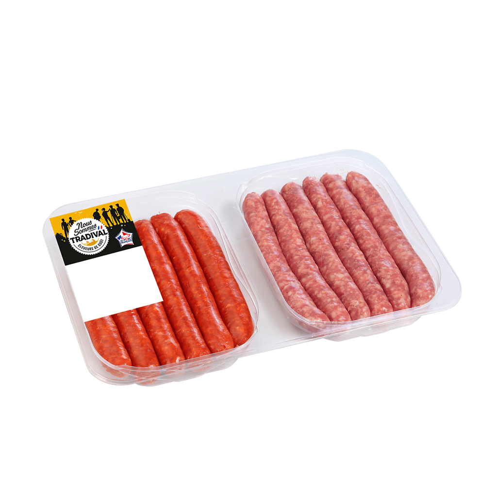 TRADIVAL Surtido 6 Chipolatas y 6 Merguez