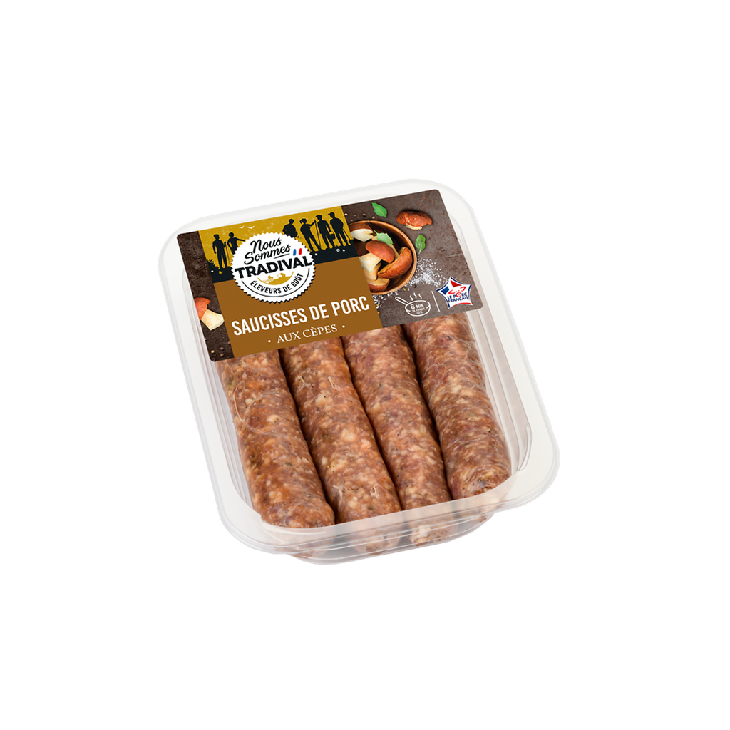 TRADIVAL Salchichas con boletus 400 g