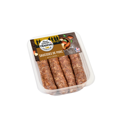 [3608568201999] TRADIVAL Porcini Mushroom Sausages 400 g