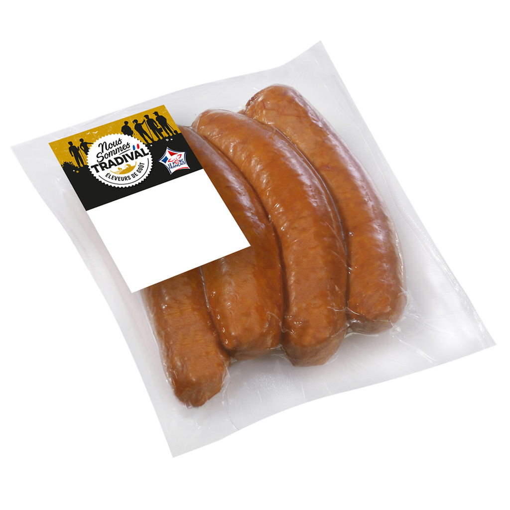 TRADIVAL Saucisse fumée 4 pièces 360 g
