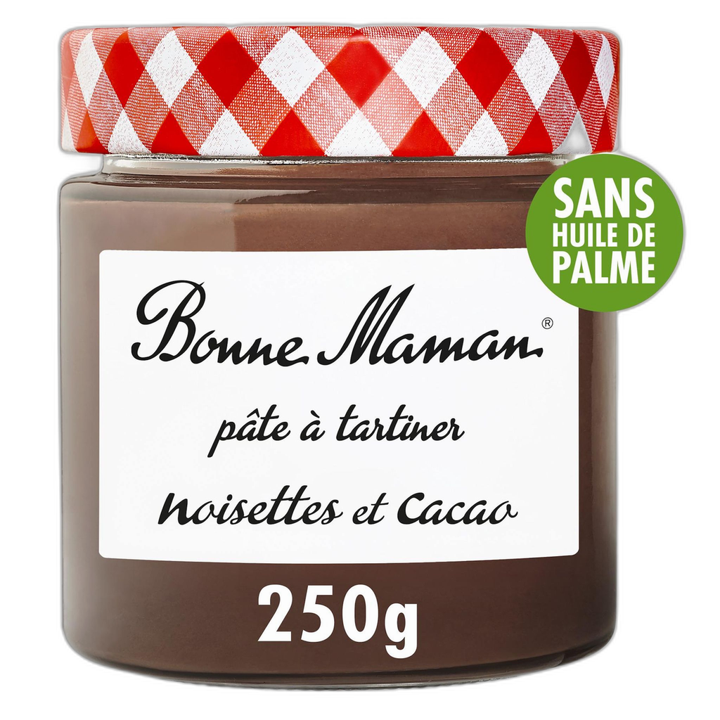 BONNE MAMAN Pâte à tartiner noisettes et cacao 250 g