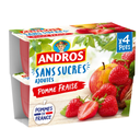 ANDROS Compota Maçã Morango sem açúcares adicionados 4 copos de 100 g