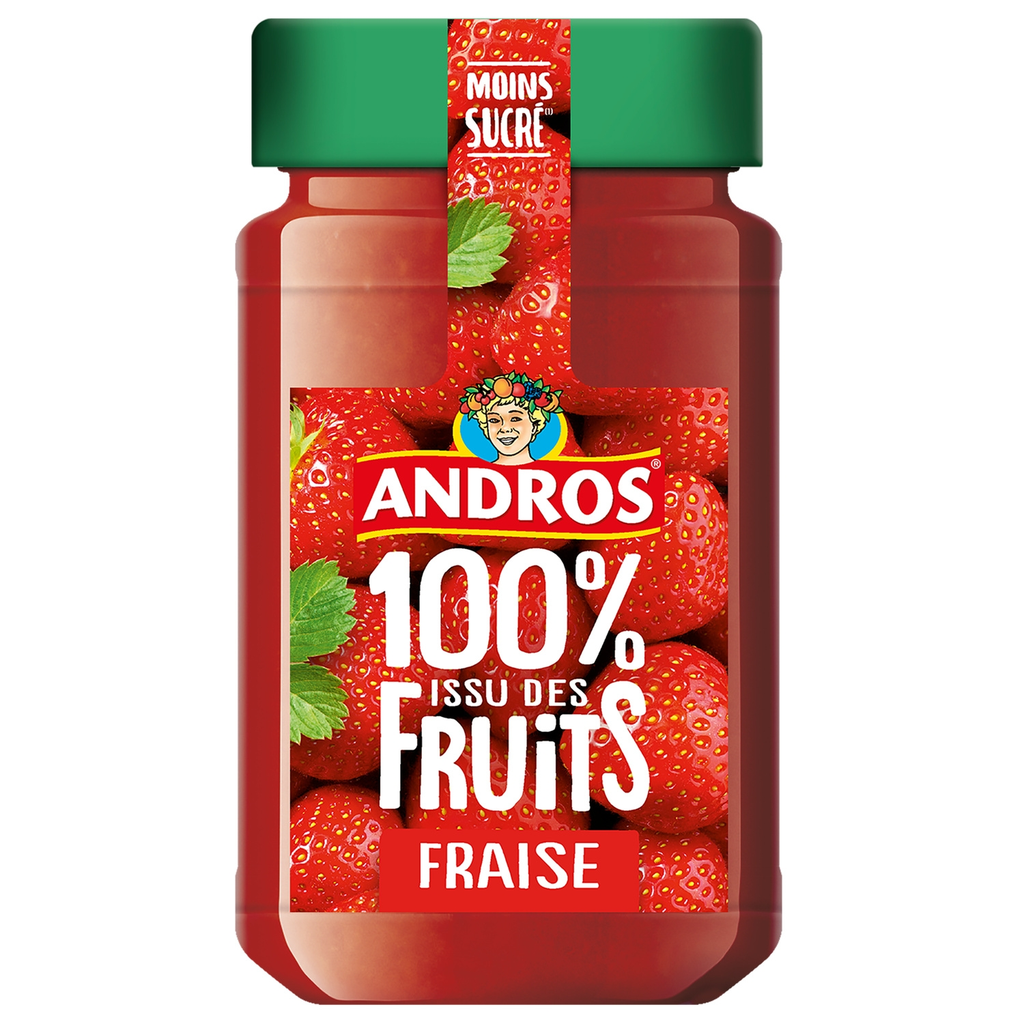 ANDROS Mermelada de fresa 100% procedente de frutas 250 g