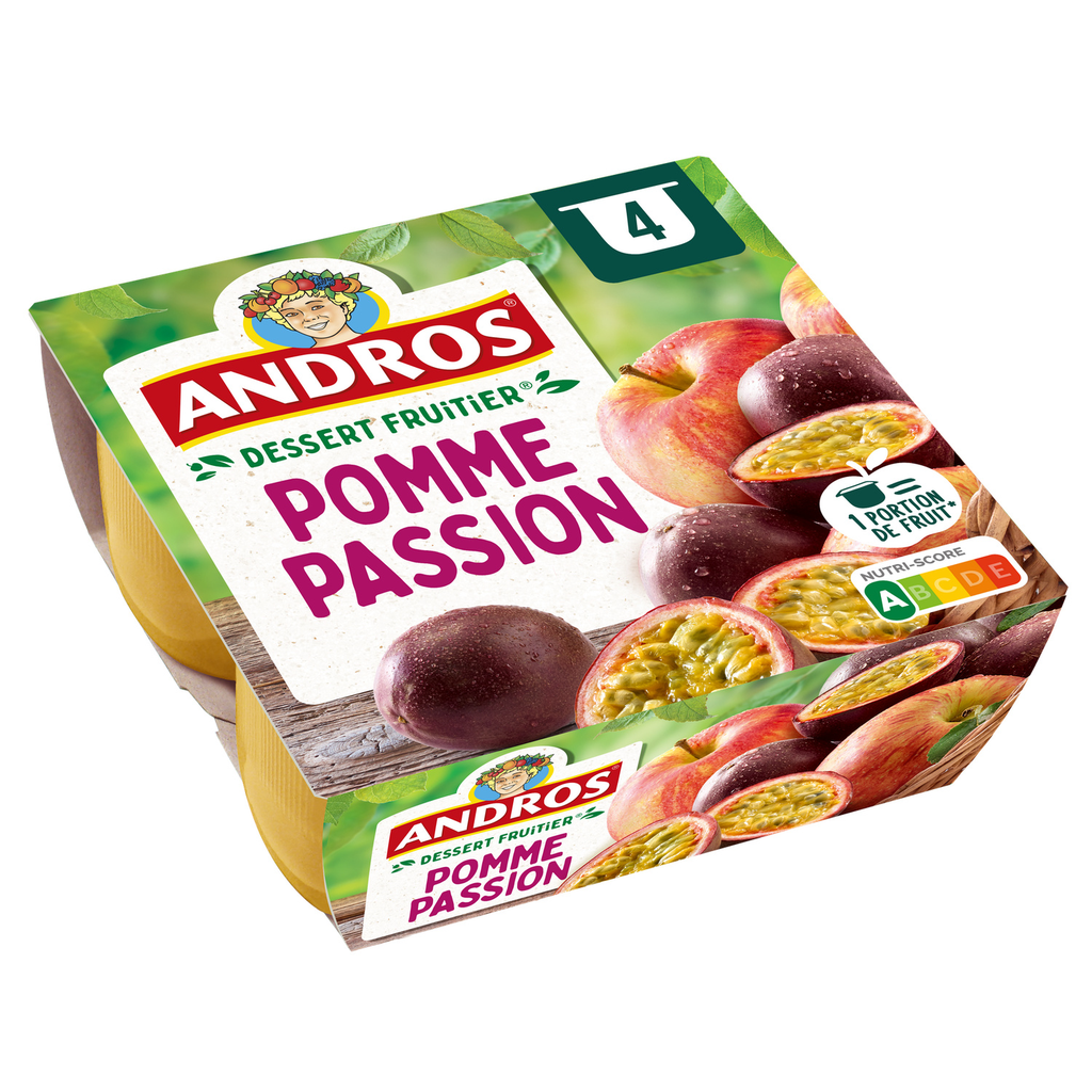 ANDROS Apple Passion Fruit Compote 4x100g