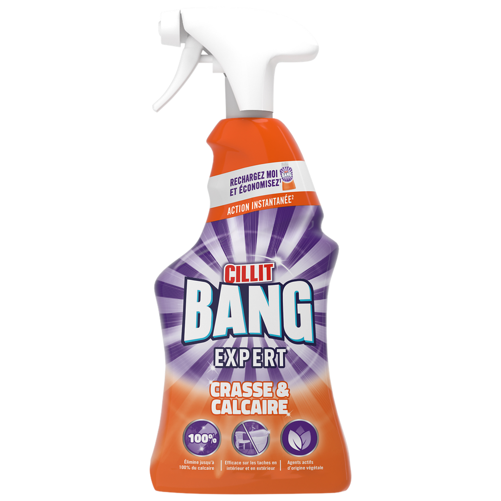 CILLIT BANG Spray nettoyant expert crasse et calcaire 750 ml