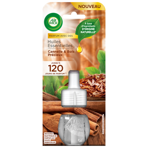 [3665468301655] AIR WICK Recarga difusor elétrico óleos essenciais canela e madeira preciosa 19 ml