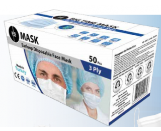 3PLI Disposable Masks, 50-pack