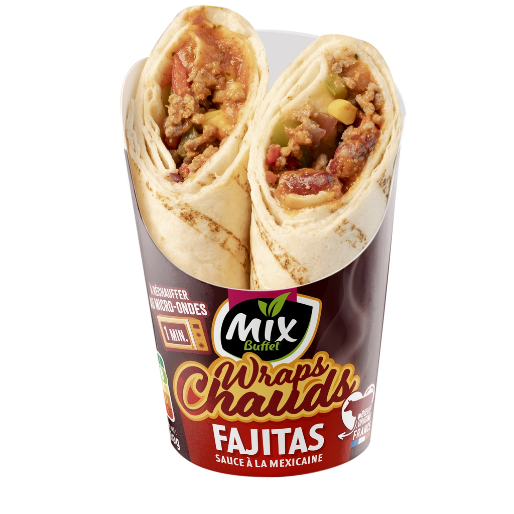 MIX BUFFET Wraps Chauds Fajitas Sauce Mexicaine 180 g