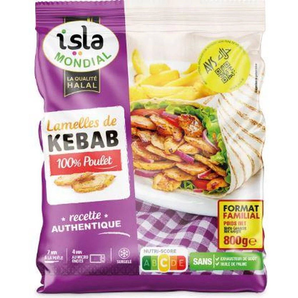 ISLA MONDIAL Tiras de kebab halal 800 g