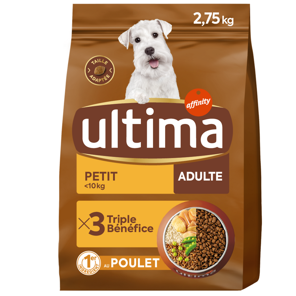ULTIMA Croquettes pour Chien Adulte Petit Digestion Facile Poulet 2,75 kg